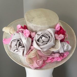 Beautiful one of a kind hat with silk roses